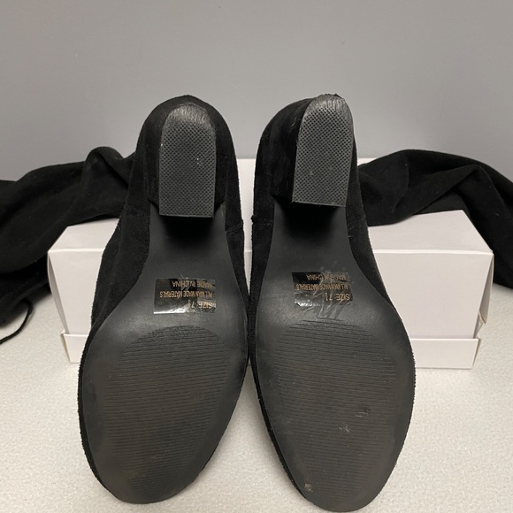 Qupid Faux Suede Over the Knee Boots, Lace Up, Women, 7.5, Round Toe, Bl… - Picture 5 of 9